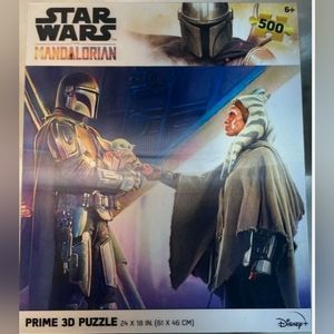 Disney Star Wars Mandalorian  Prime 3d Puzzle 24 x 18 in. 500 pc.Hologram Cover